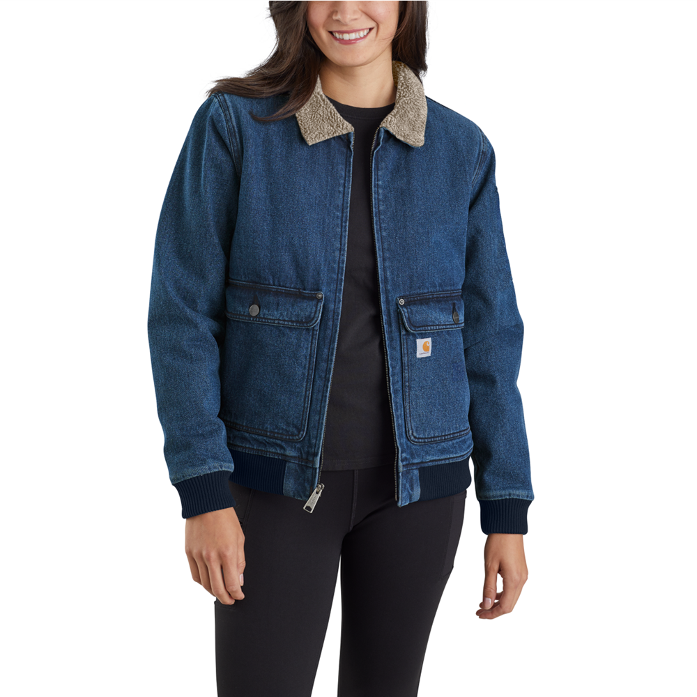 Carhartt sherpa lined denim jacket discount