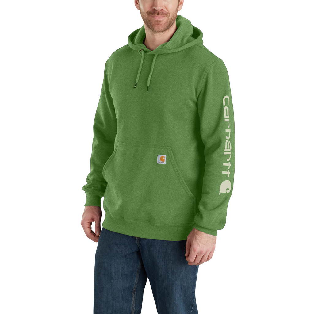 Carhartt safety shop green hooded sweatshirt