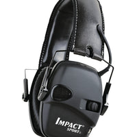 IMPACT SPORT BLACK Slimline sound amplification earmuff