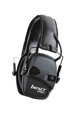 IMPACT SPORT BLACK Slimline sound amplification earmuff