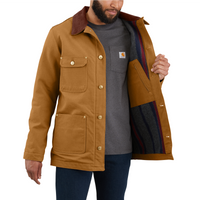 Carhartt FIRM DUCK BLANKET LINED CHORE coat