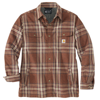 Carhartt RELAXED FIT HEAVYWEIGHT FLANNEL SHERPA LINED Plaid Shirtjac