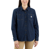 Carhartt WOMENS Relaxed fit midweight Denim Long sleeve shirt