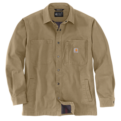 Carhartt RUGGED FLEX®Relaxed Fit Canvas Fleece lined Shirt-Jac