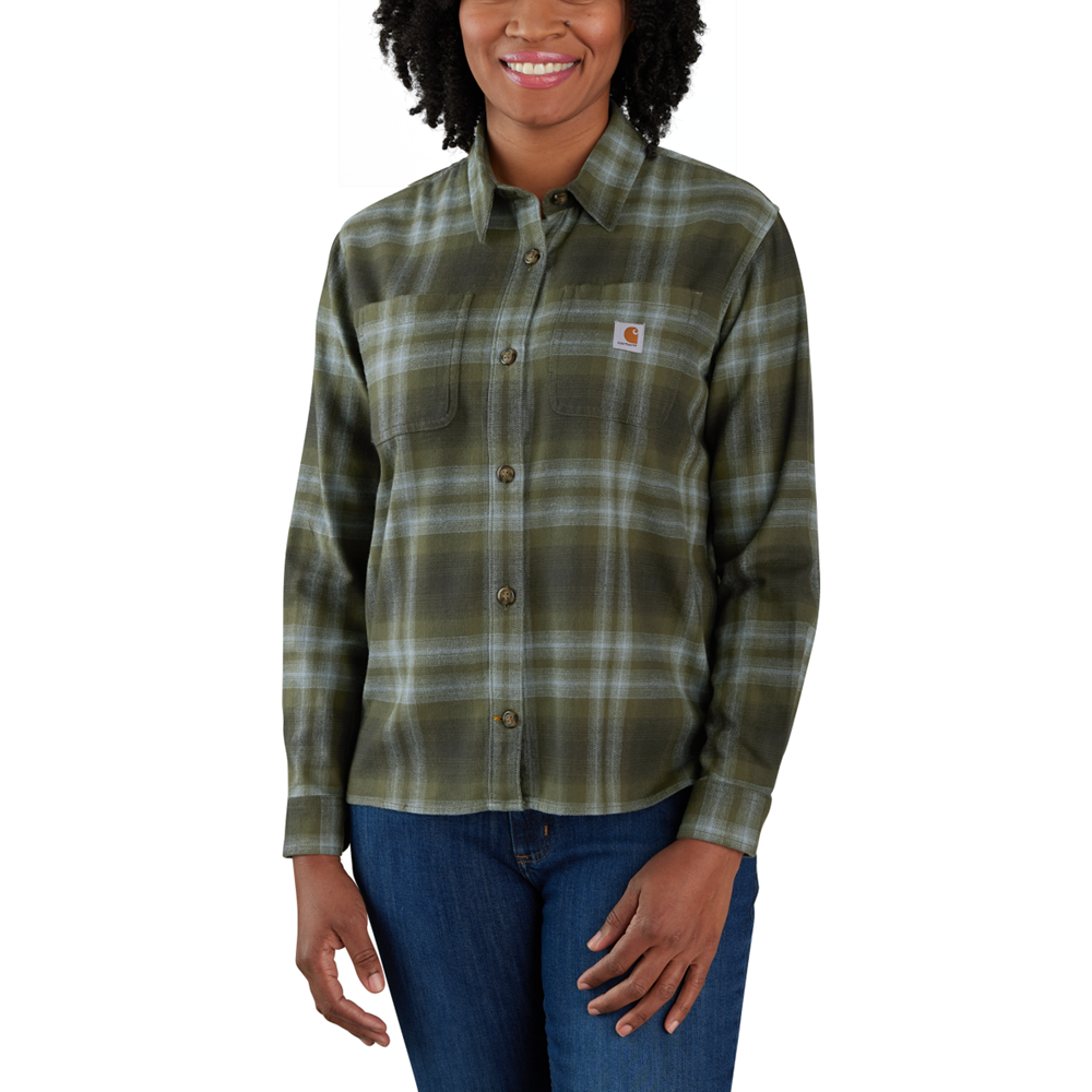 Carhartt WOMENS RUGGED FLEX Loose fit midweight flannel long