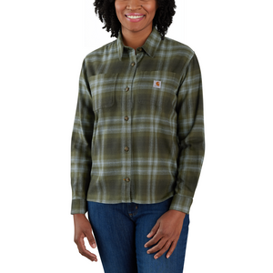 Carhartt WOMENS RUGGED FLEX Loose fit midweight flannel long sleeved Wholesafe