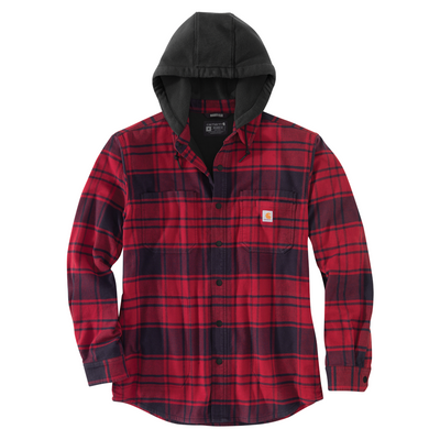 Carhartt RUGGED FLEX® RELAXED FIT FLANNEL FLEECE LINED HOODED SHIRT JAC