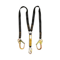 Shock absorbing lanyard twin webbing 2mt