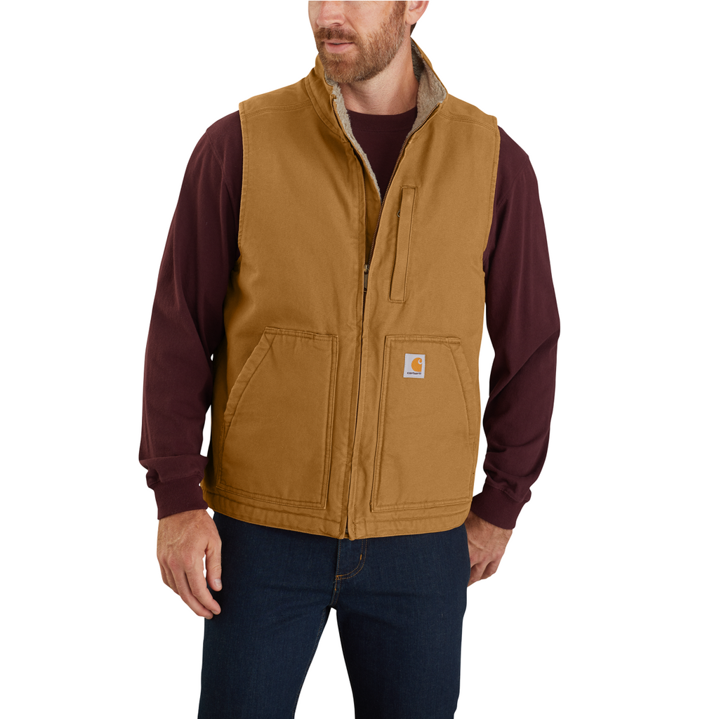 Carhartt WASHED DUCK Sherpa lined Mock neck vest