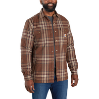 Carhartt RELAXED FIT HEAVYWEIGHT FLANNEL SHERPA LINED Plaid Shirtjac