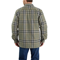 Carhartt RELAXED FIT HEAVYWEIGHT FLANNEL SHERPA LINED Plaid Shirtjac