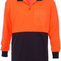 ECO-VIZ Hi-Viz Longsleeve Micromesh Polo