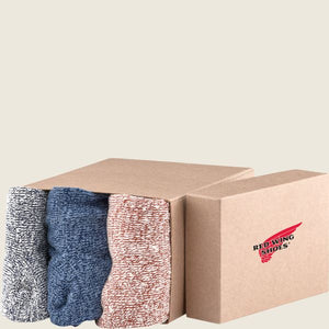 RED WING Cotton Ragg sock Multipak of 3 - one size 9-12