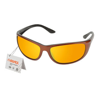 ELVEX IMPACT Safety sunglasses Copper frame/Org Mirror