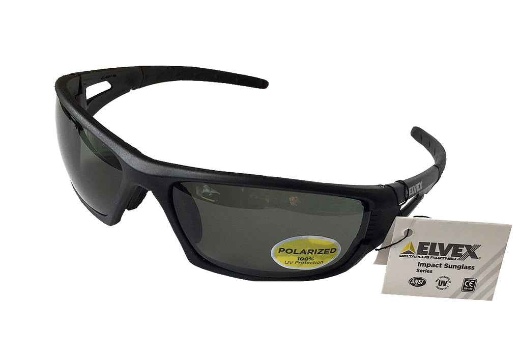 ELVEX IMPACT Safety sunglasses Rimfire frame/Polarized Grey