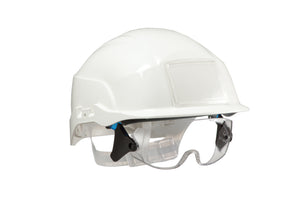 SPECTRUM Hardhat with integrated eyewear White