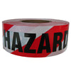 BARRIER TAPE RED STRIPES  LIFE HAZARD DO NOT ENTER 2mil