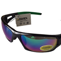 ELVEX IMPACT Safety sunglasses Rimfire frame/Green Mirror