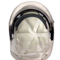 VISION PLUS Hardhat RATCHET Helmet integrated half faceshield White